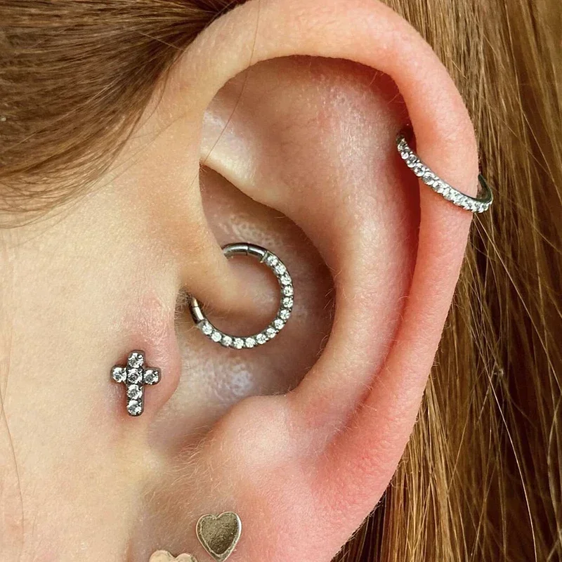 1pcs G23 Titanium Nose Ring 16G 18G 20G Hinged Septum Clicker Segment Ear Tragus Cartilage Helix Daith Lip Body Piercing Jewelry - Image 6