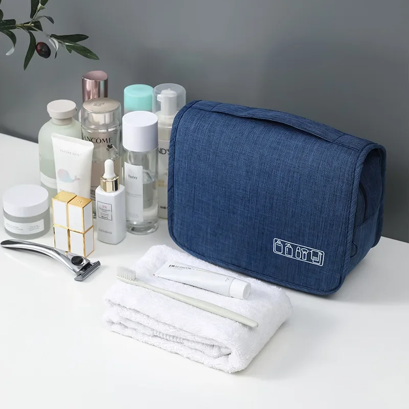 Hanging Toiletry Bag for Travel – Water-Resistant Oxford Wash Pouch, Folds Flat, Unisex Cosmetic Organizer - Image 4
