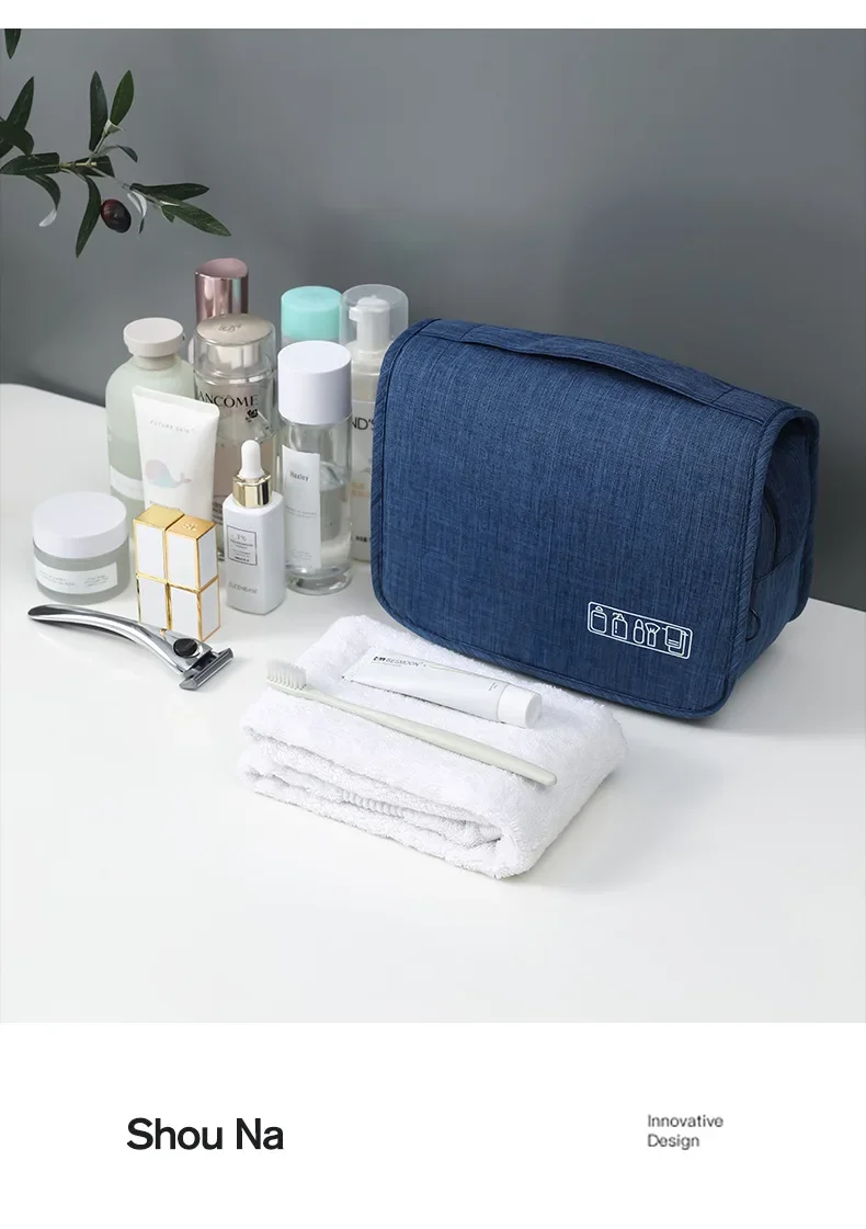 Hanging Toiletry Bag for Travel – Water-Resistant Oxford Wash Pouch, Folds Flat, Unisex Cosmetic Organizer Hanging Toiletry Bag for Travel – Water-Resistant Oxford Wash Pouch, Folds Flat, Unisex Cosmetic Organizer
