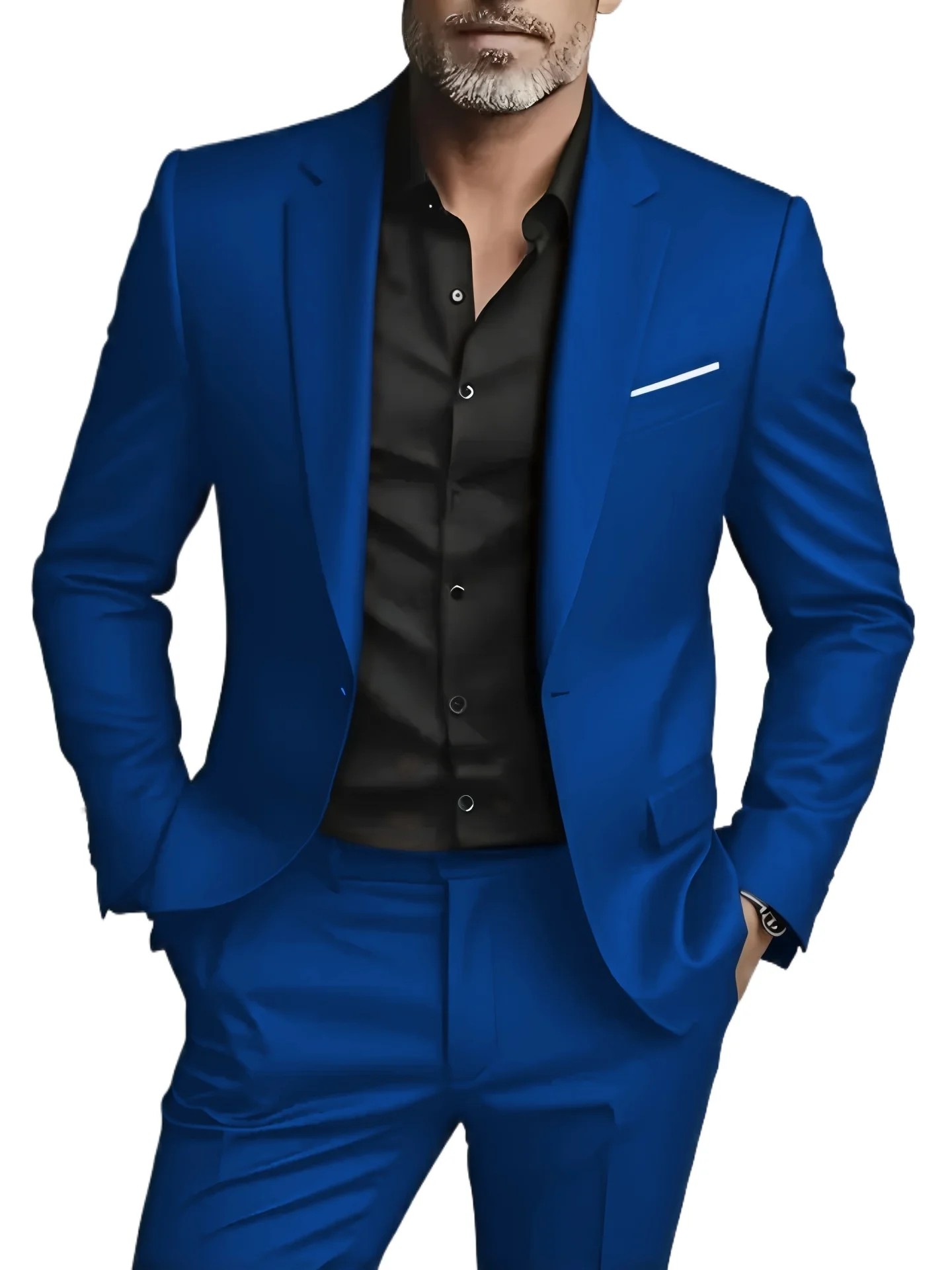 2 Pieces Extra Large Size Suits For Men Wedding Groom