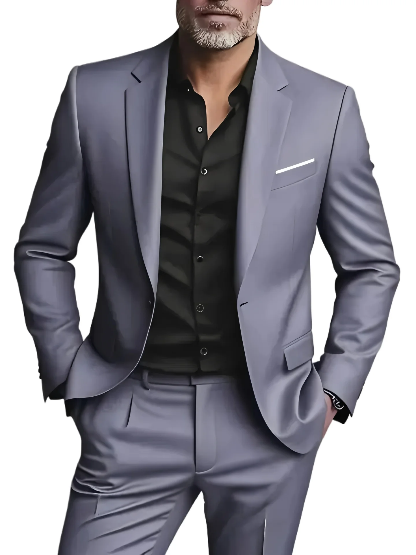 2 Pieces Extra Large Size Suits For Men Wedding Groom