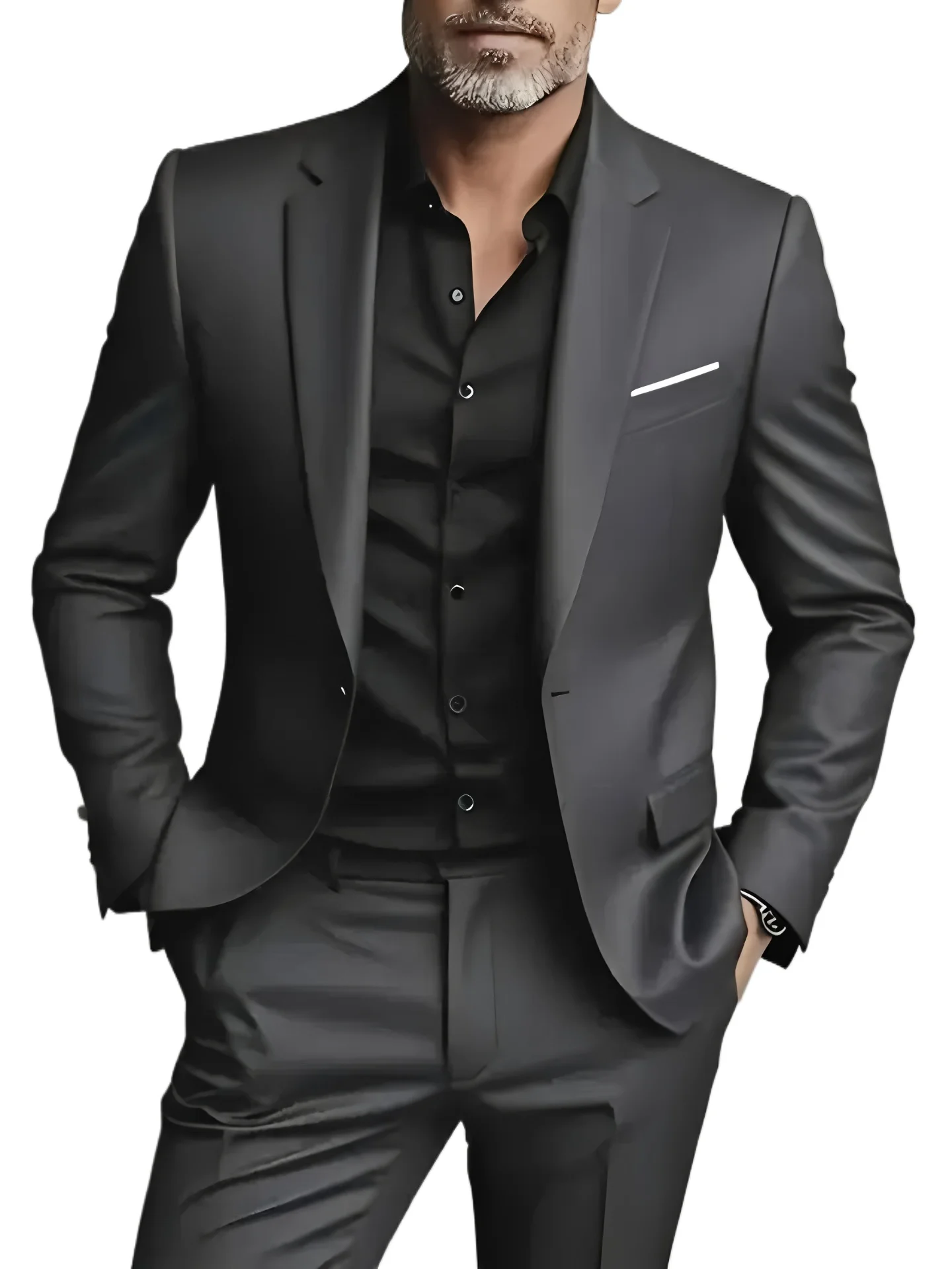 2 Pieces Extra Large Size Suits For Men Wedding Groom