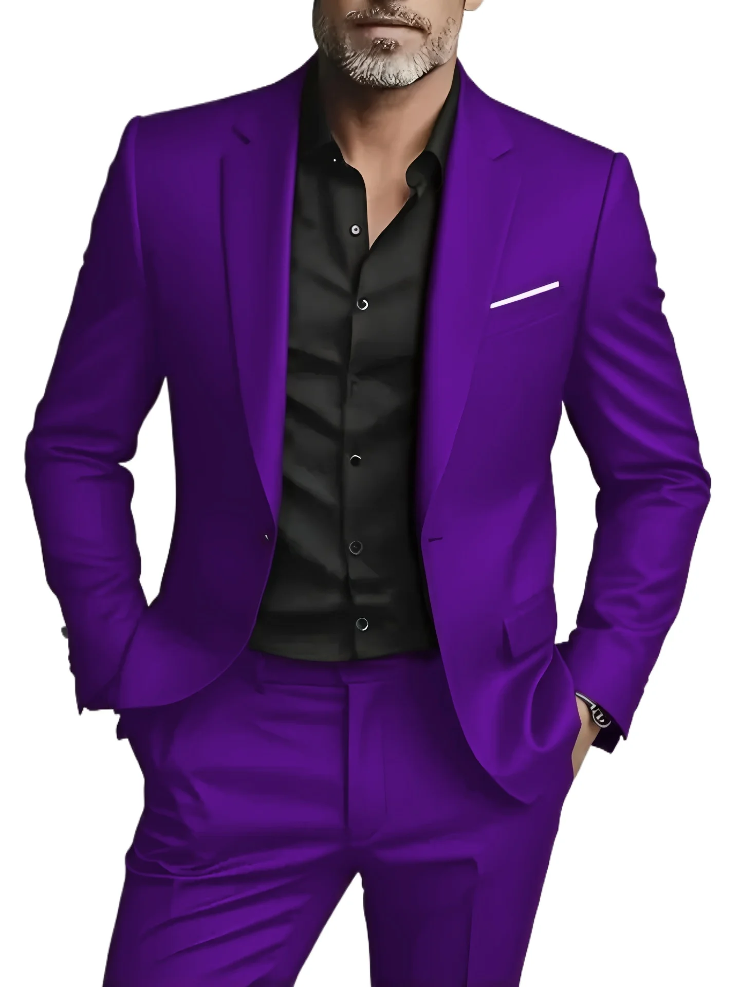 2 Pieces Extra Large Size Suits For Men Wedding Groom