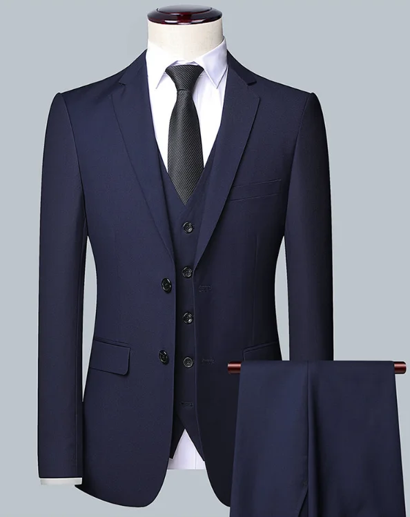 Men's Solid Color Business Suit High Quality Fashion