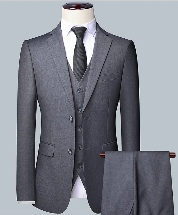 Men's Solid Color Business Suit High Quality Fashion