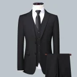 Men's Solid Color Business Suit High Quality Fashion