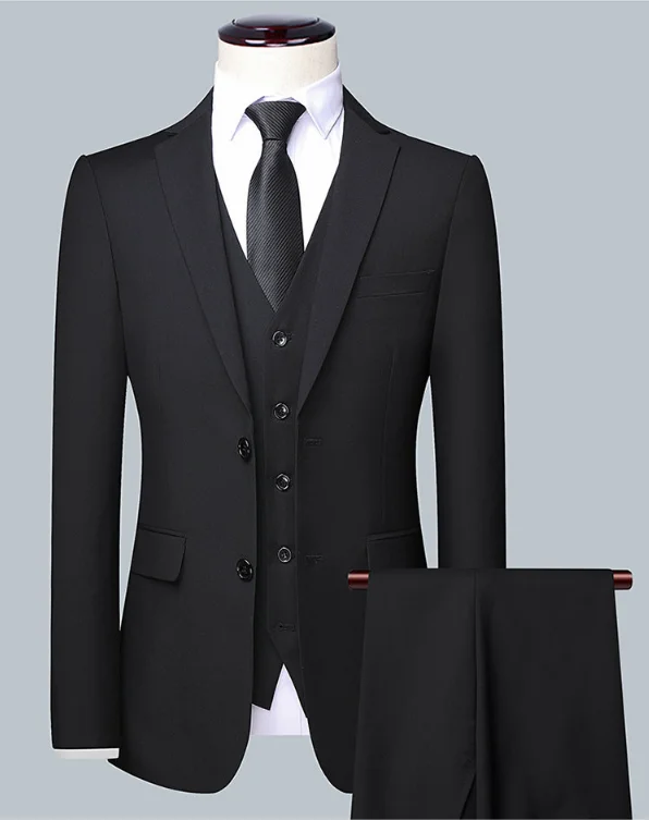 Men's Solid Color Business Suit High Quality Fashion
