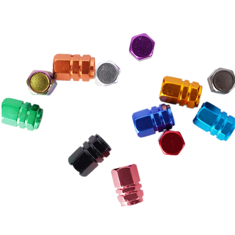 4Pcs Aluminum Tire Valve Caps Car Rim Plugs Tire Valve Cover valve stem Nipple Caps Motorcycle Car Wheel Plugs - Image 3