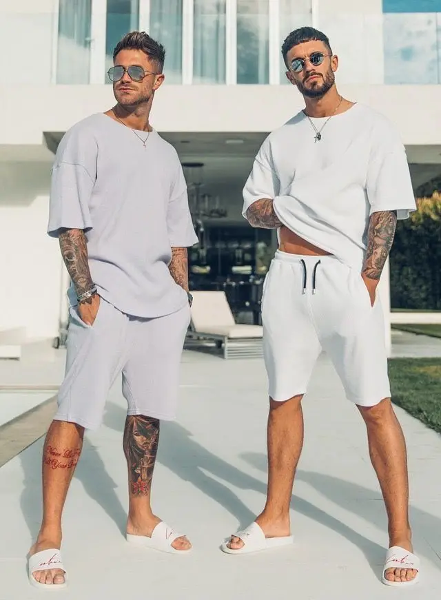 Men's sportswear short-sleeved T-shirt / shorts set