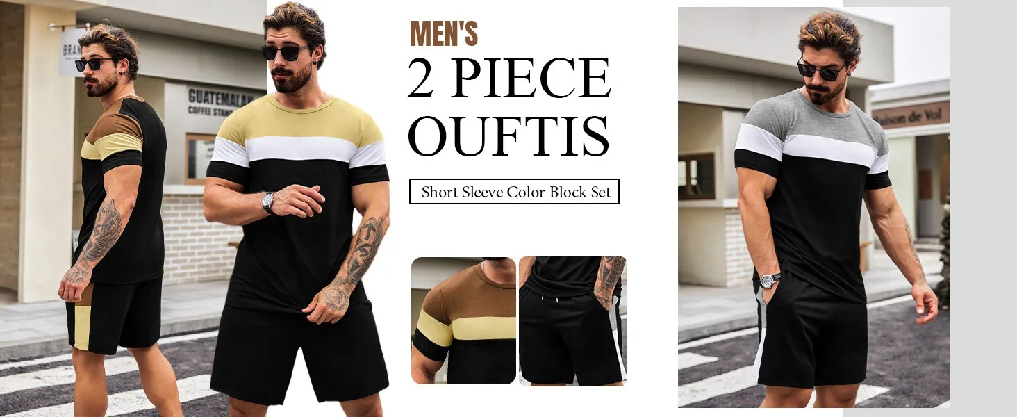 Men's Sportswear Short Sleeve T Shirt And Sports Shorts Men's Sportswear Short Sleeve T Shirt And Sports Shorts