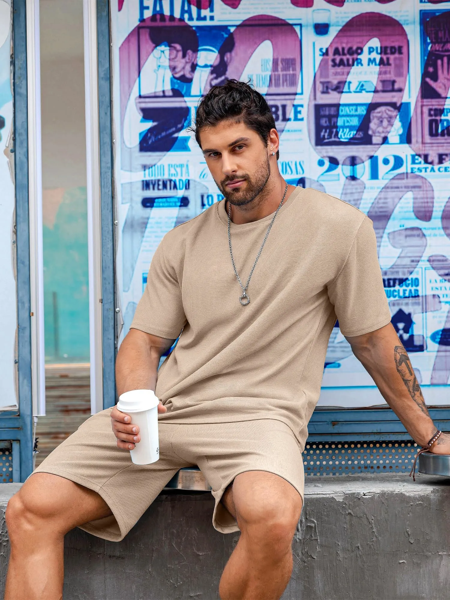 Men's Sportswear Short Sleeve T Shirt And Sports Shorts Men's Sportswear Short Sleeve T Shirt And Sports Shorts