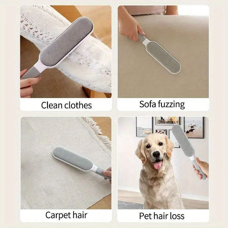 Double-sided manual electrostatic pet hair brush, suitable for cleaning pets, clothing, sofas, furniture, and carpets Double-sided manual electrostatic pet hair brush, suitable for cleaning pets, clothing, sofas, furniture, and carpets