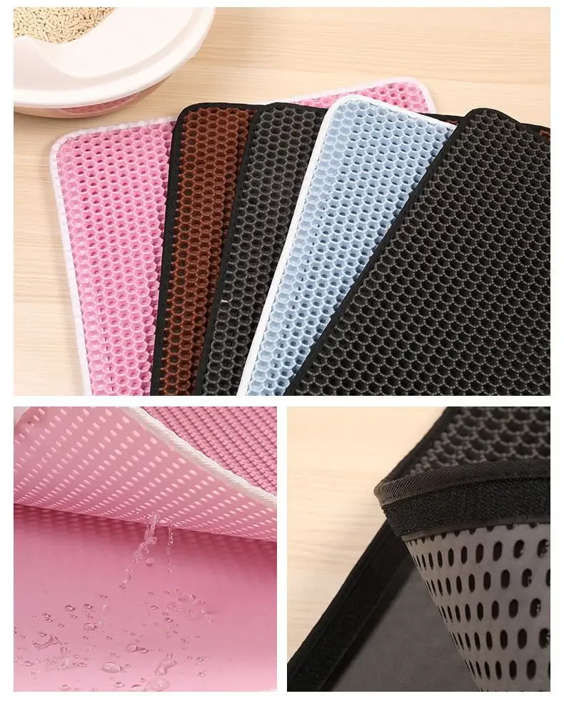 Cat Litter Mat With Gift Double Layer Waterproof Pet Litter Box Mat Non-slip Sand Cat Pad Washable Bed Mat Clean Pad Products Cat Litter Mat With Gift Double Layer Waterproof Pet Litter Box Mat Non-slip Sand Cat Pad Washable Bed Mat Clean Pad Products