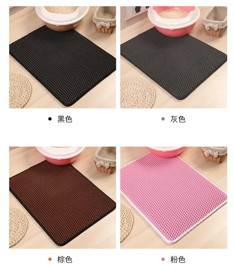 Cat Litter Mat With Gift Double Layer Waterproof Pet Litter Box Mat Non-slip Sand Cat Pad Washable Bed Mat Clean Pad Products Cat Litter Mat With Gift Double Layer Waterproof Pet Litter Box Mat Non-slip Sand Cat Pad Washable Bed Mat Clean Pad Products
