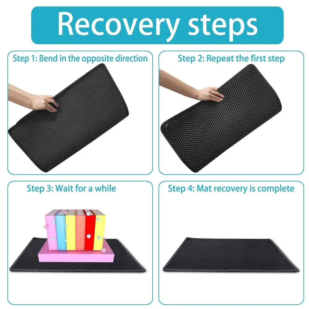 Cat Litter Mat With Gift Double Layer Waterproof Pet Litter Box Mat Non-slip Sand Cat Pad Washable Bed Mat Clean Pad Products - Image 6