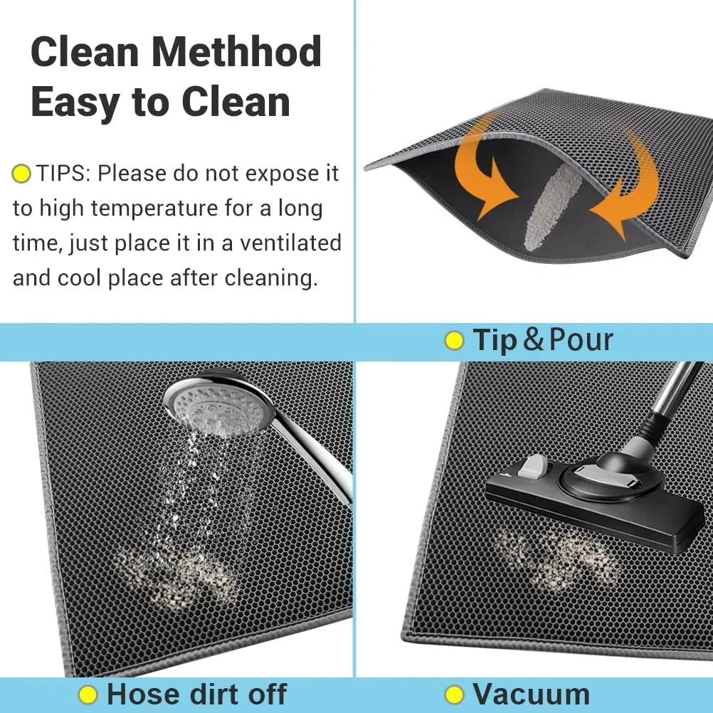 Cat Litter Mat With Gift Double Layer Waterproof Pet Litter Box Mat Non-slip Sand Cat Pad Washable Bed Mat Clean Pad Products Cat Litter Mat With Gift Double Layer Waterproof Pet Litter Box Mat Non-slip Sand Cat Pad Washable Bed Mat Clean Pad Products