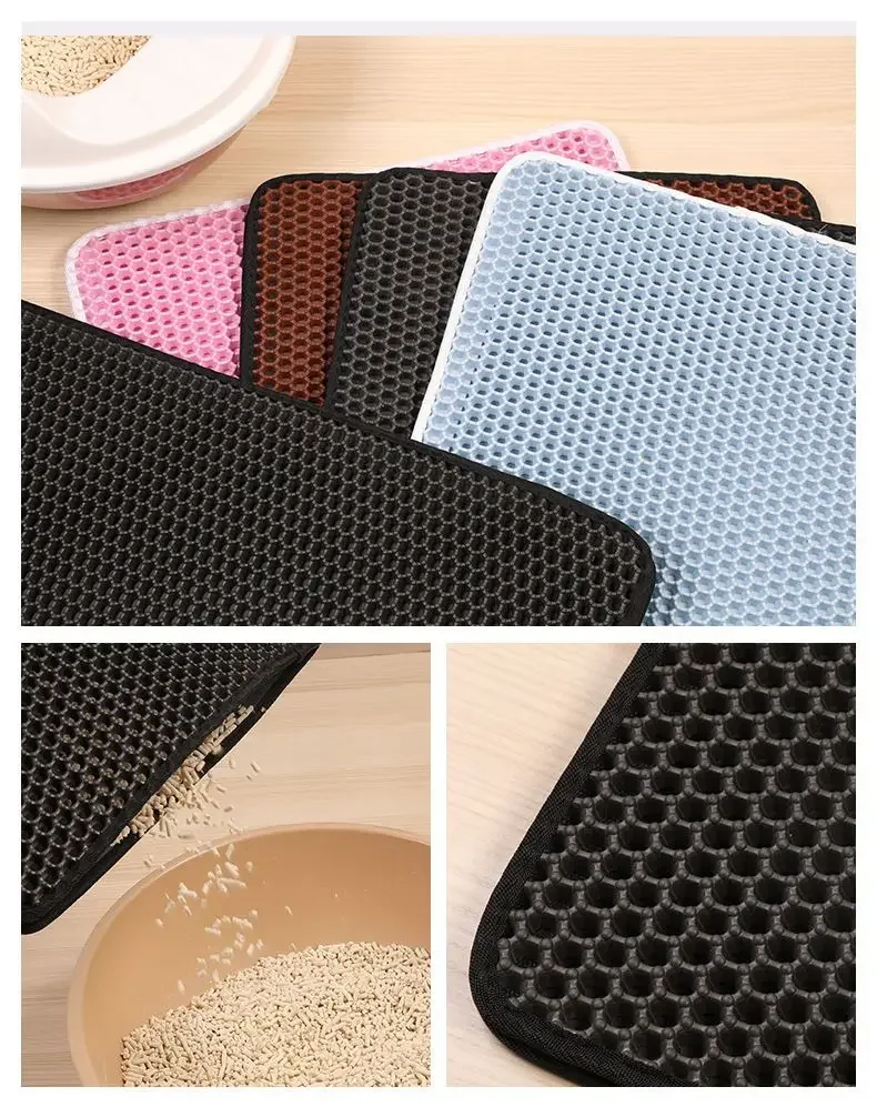Cat Litter Mat With Gift Double Layer Waterproof Pet Litter Box Mat Non-slip Sand Cat Pad Washable Bed Mat Clean Pad Products Cat Litter Mat With Gift Double Layer Waterproof Pet Litter Box Mat Non-slip Sand Cat Pad Washable Bed Mat Clean Pad Products