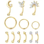 1pc 16G Eyebrow Rings Stainless Steel