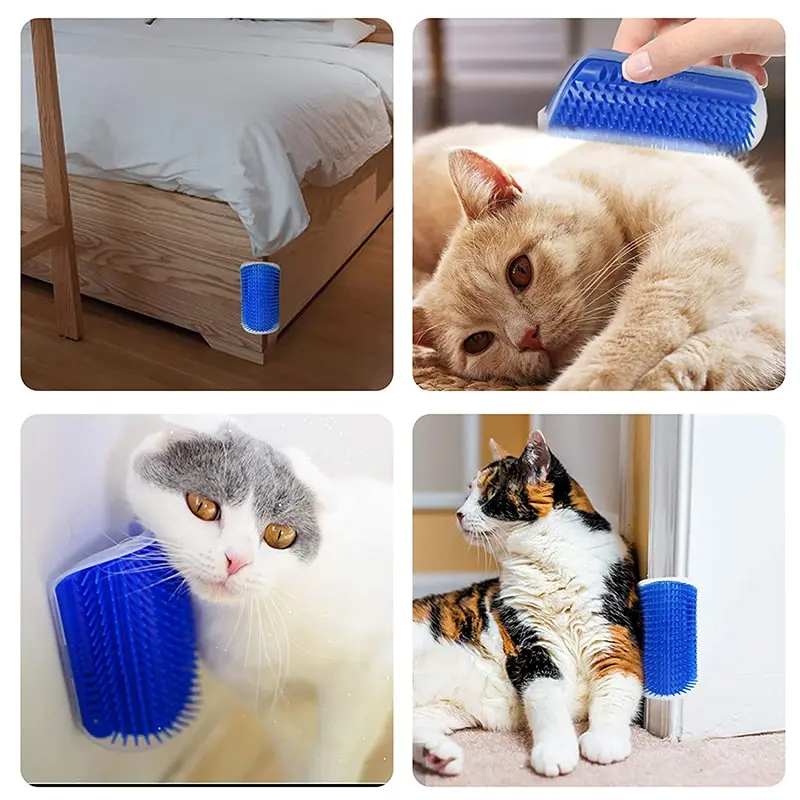 Cat Scratcher Massage Comb - Corner Scratching Brush with Catnip, Pet Deshedding Comb for Hair Removal, Grooming - Image 6