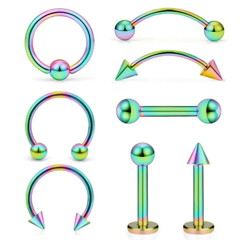 8Pcs Stainless Steel Eyebrow Rings, Lip Ring Nose Hoop Tongue Ring Septum 8Pcs Stainless Steel Eyebrow Rings, Lip Ring Nose Hoop Tongue Ring Septum