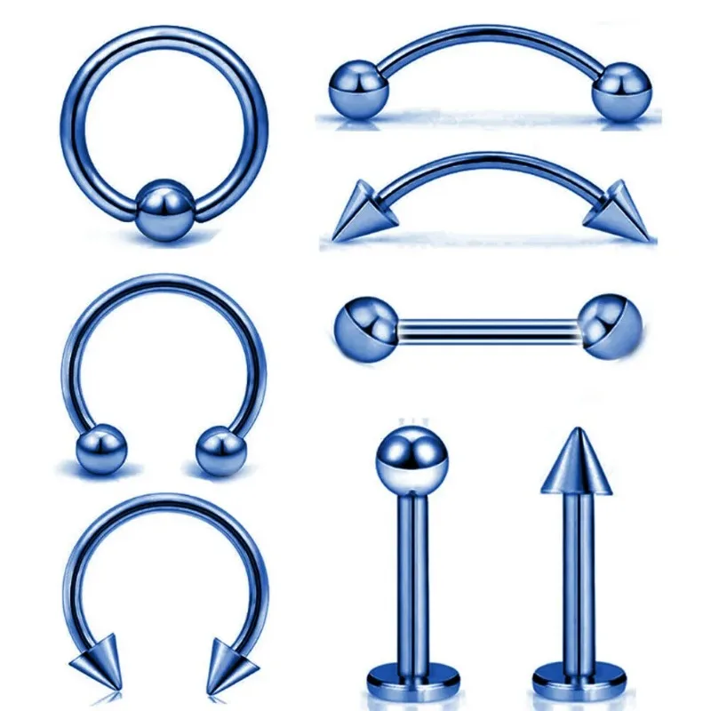 8Pcs Stainless Steel Eyebrow Rings, Lip Ring Nose Hoop Tongue Ring Septum 8Pcs Stainless Steel Eyebrow Rings, Lip Ring Nose Hoop Tongue Ring Septum