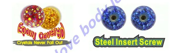1pcs mix colors Stainless steel eyebrow rings
