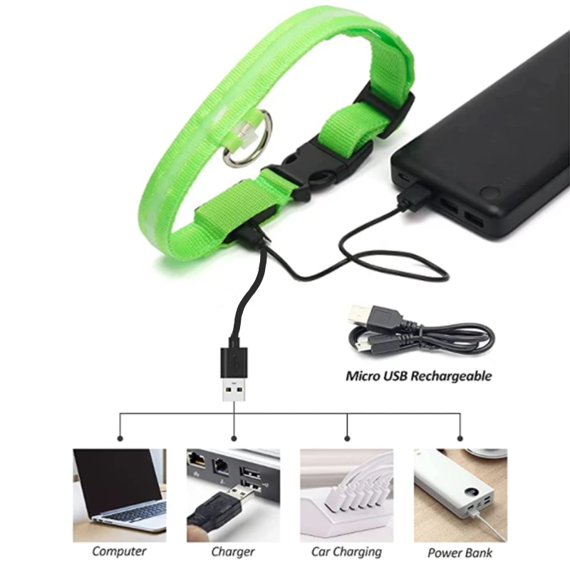 3 Modes Dog Luminous Charge Collar Led Usb Cat Dogs Collars Detachable Night Led Glow Dog Loss Prevention Collar Pet Accessories 3 Modes Dog Luminous Charge Collar Led Usb Cat Dogs Collars Detachable Night Led Glow Dog Loss Prevention Collar Pet Accessories
