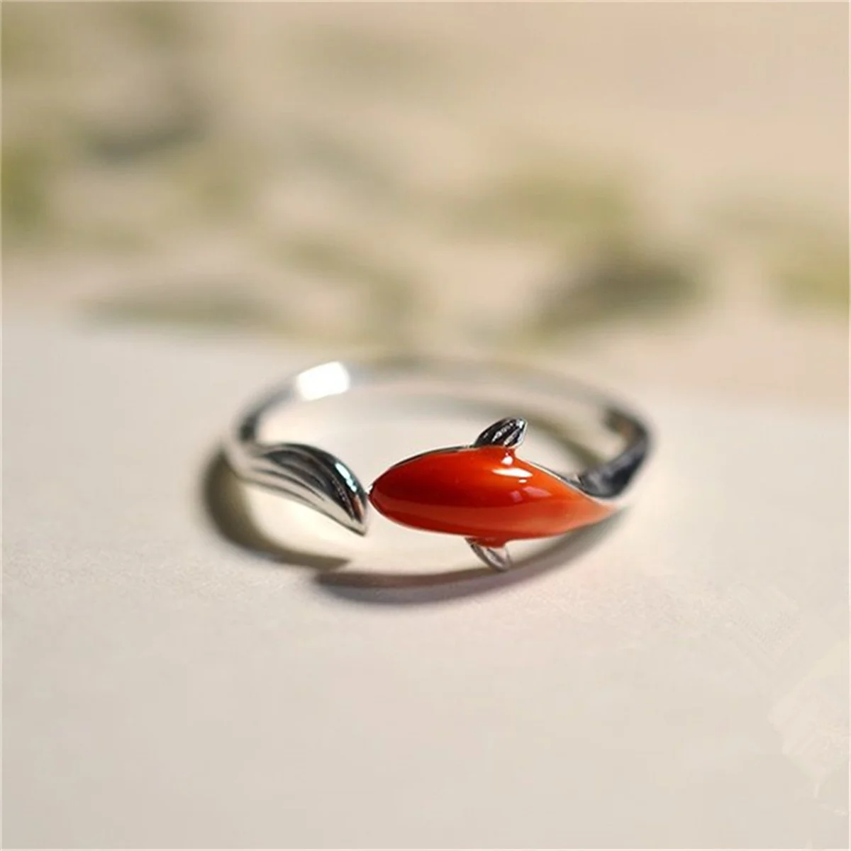 Good Luck Lotus Flower Koi Fish Finger Rings Good Luck Lotus Flower Koi Fish Finger Rings