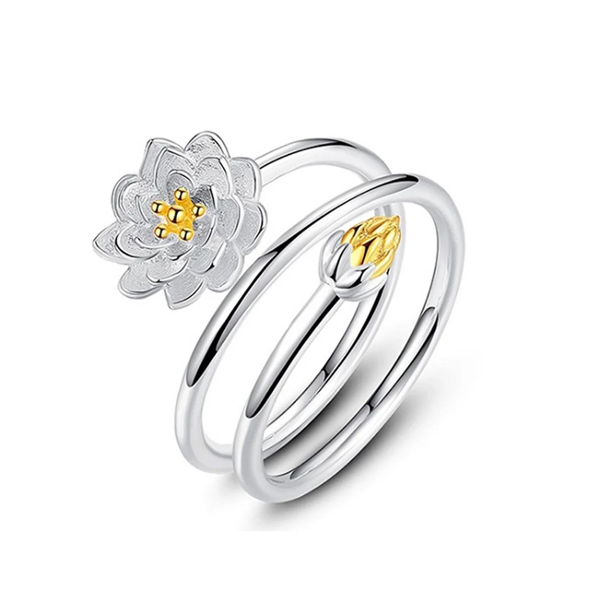 Good Luck Lotus Flower Koi Fish Finger Rings Good Luck Lotus Flower Koi Fish Finger Rings