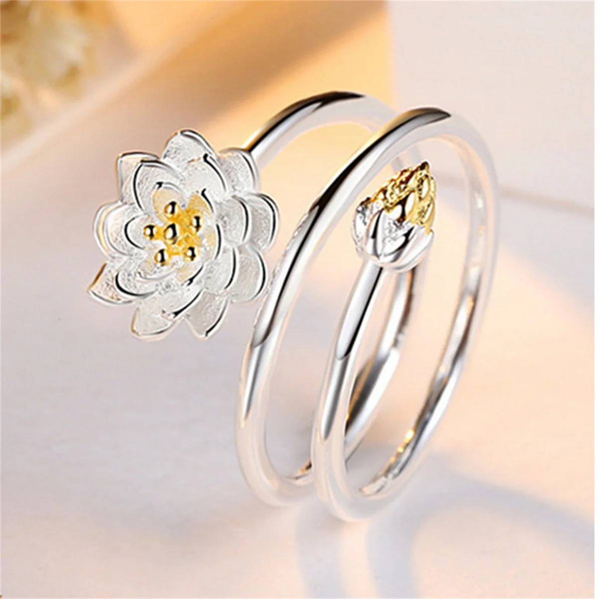Good Luck Lotus Flower Koi Fish Finger Rings Good Luck Lotus Flower Koi Fish Finger Rings