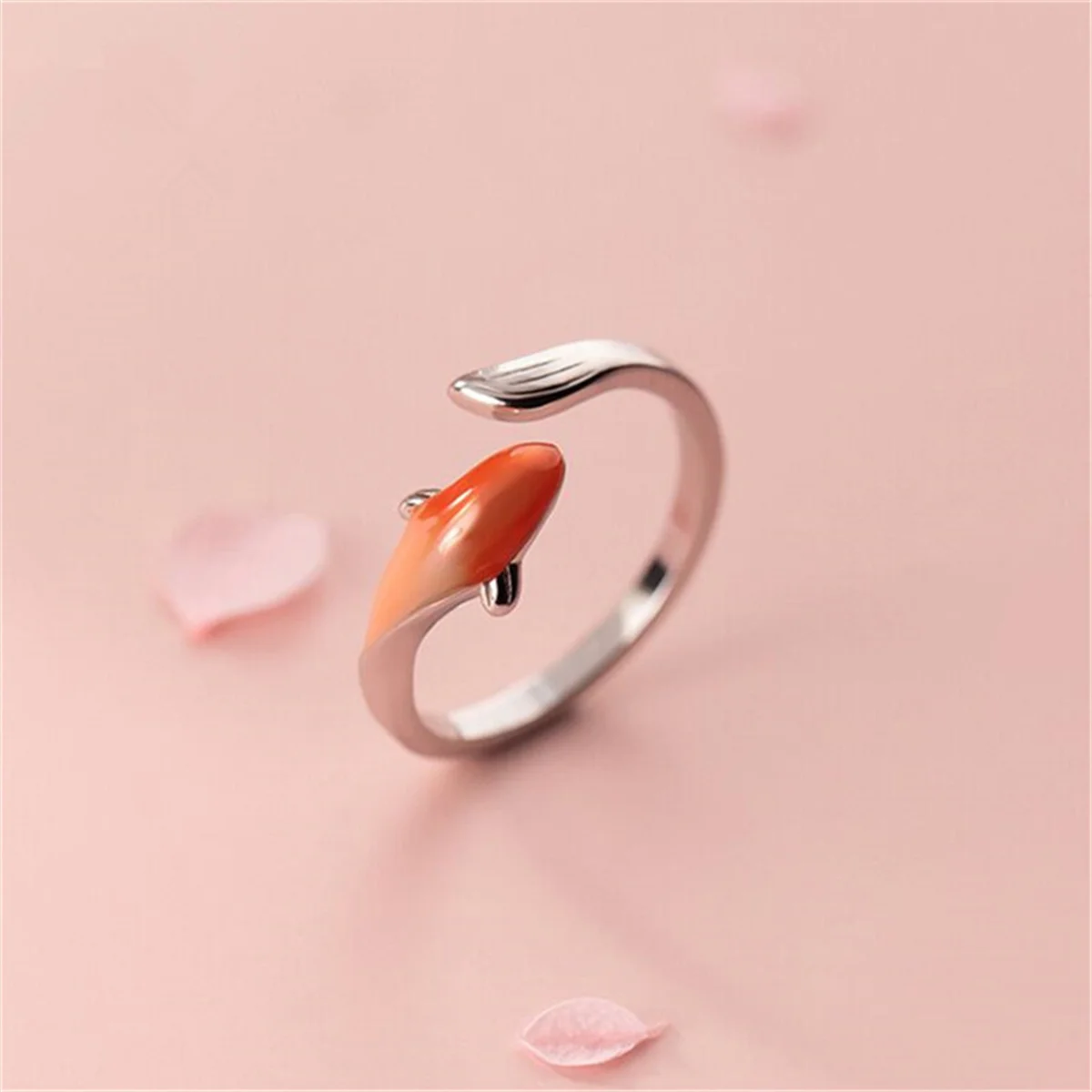 Good Luck Lotus Flower Koi Fish Finger Rings Good Luck Lotus Flower Koi Fish Finger Rings