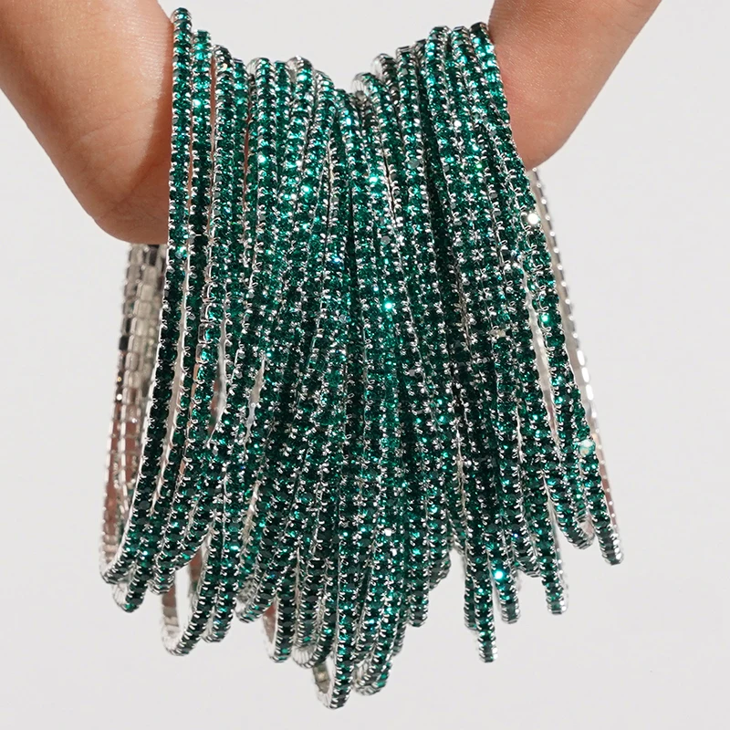 5pcs Fashion Crystal Rhinestone Elastic Bracelets 5pcs Fashion Crystal Rhinestone Elastic Bracelets