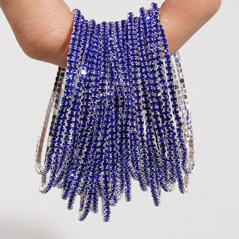 5pcs Fashion Crystal Rhinestone Elastic Bracelets 5pcs Fashion Crystal Rhinestone Elastic Bracelets