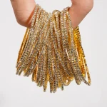 5pcs Fashion Crystal Rhinestone Elastic Bracelets