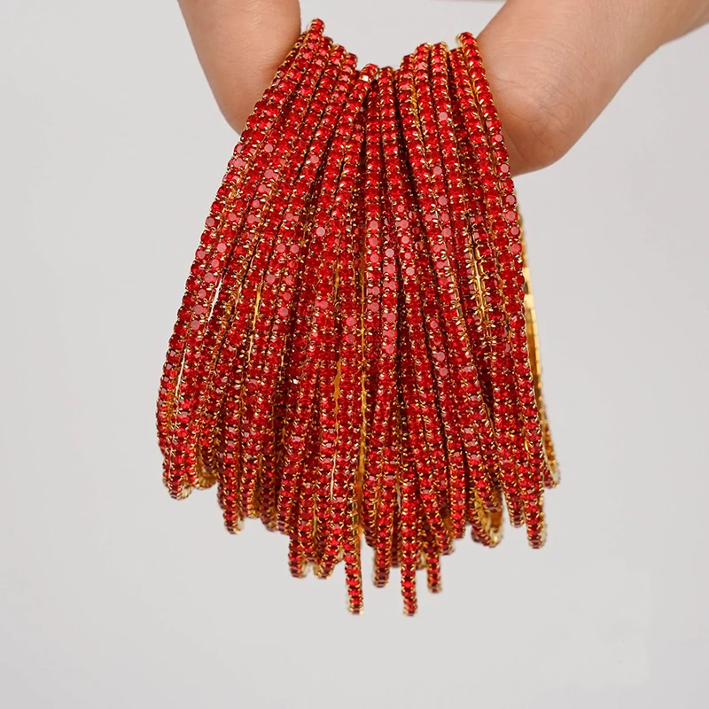 5pcs Fashion Crystal Rhinestone Elastic Bracelets 5pcs Fashion Crystal Rhinestone Elastic Bracelets