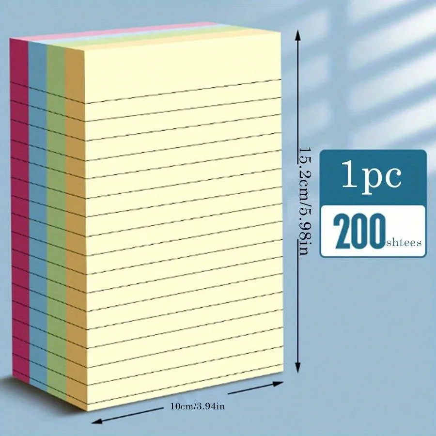 100/200 Sheets of Vibrant Horizontal Note Paper Set-Pink Notebooks for Students and Office Organizations