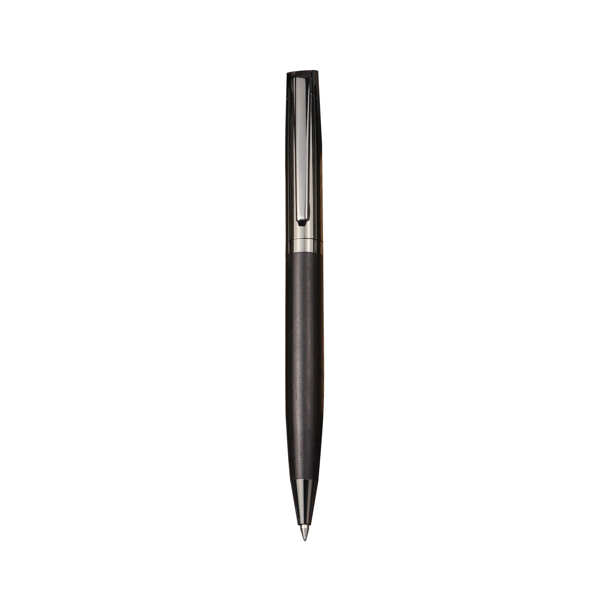 1 Set Premium Metal Ballpoint Pen with Wood Barrel for Smooth Writing Experience and High-End Design-Black Ink-Office-With Case