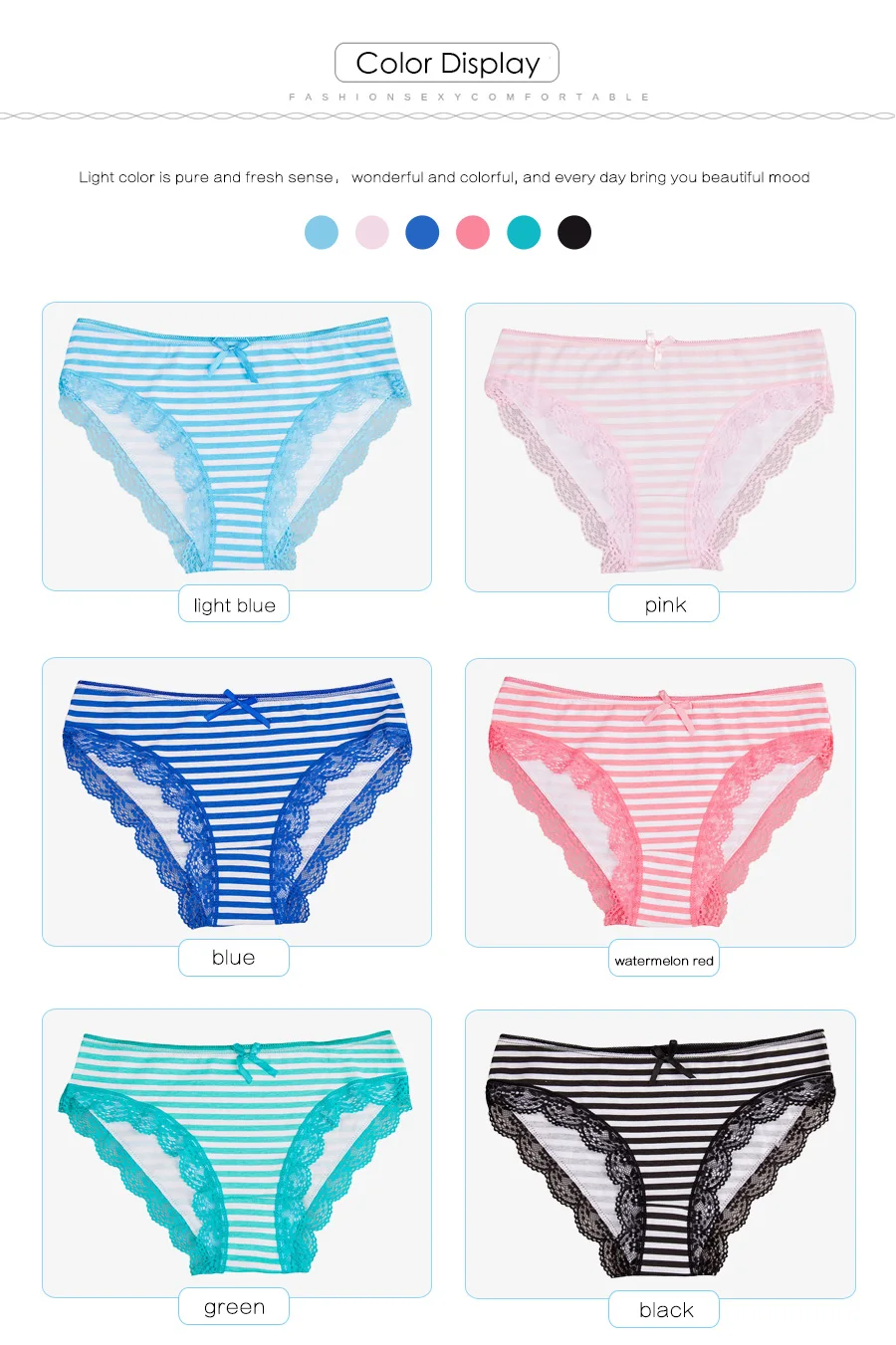 5 Pcs/ Women's cotton panties