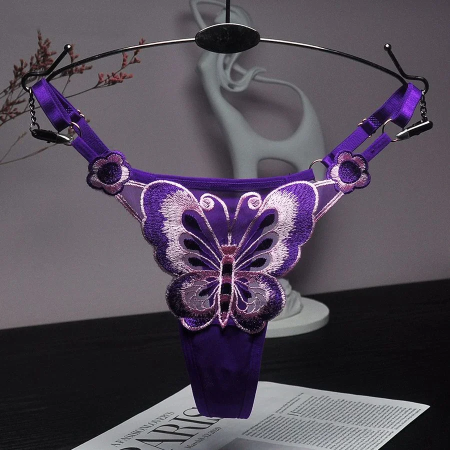 Butterfly Lace Thong for Women Transparent Butterfly Lace Thong for Women Transparent