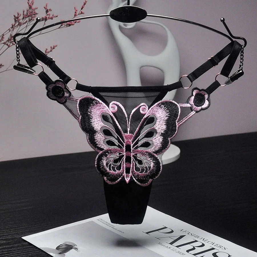 Butterfly Lace Thong for Women Transparent Butterfly Lace Thong for Women Transparent
