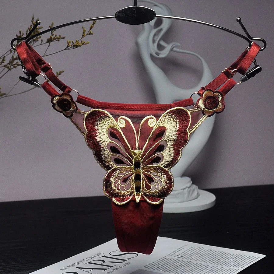 Butterfly Lace Thong for Women Transparent Butterfly Lace Thong for Women Transparent