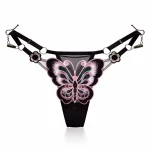 Butterfly Lace Thong for Women Transparent