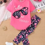 4-7 Years Girls Clothing Set Short Sleeve