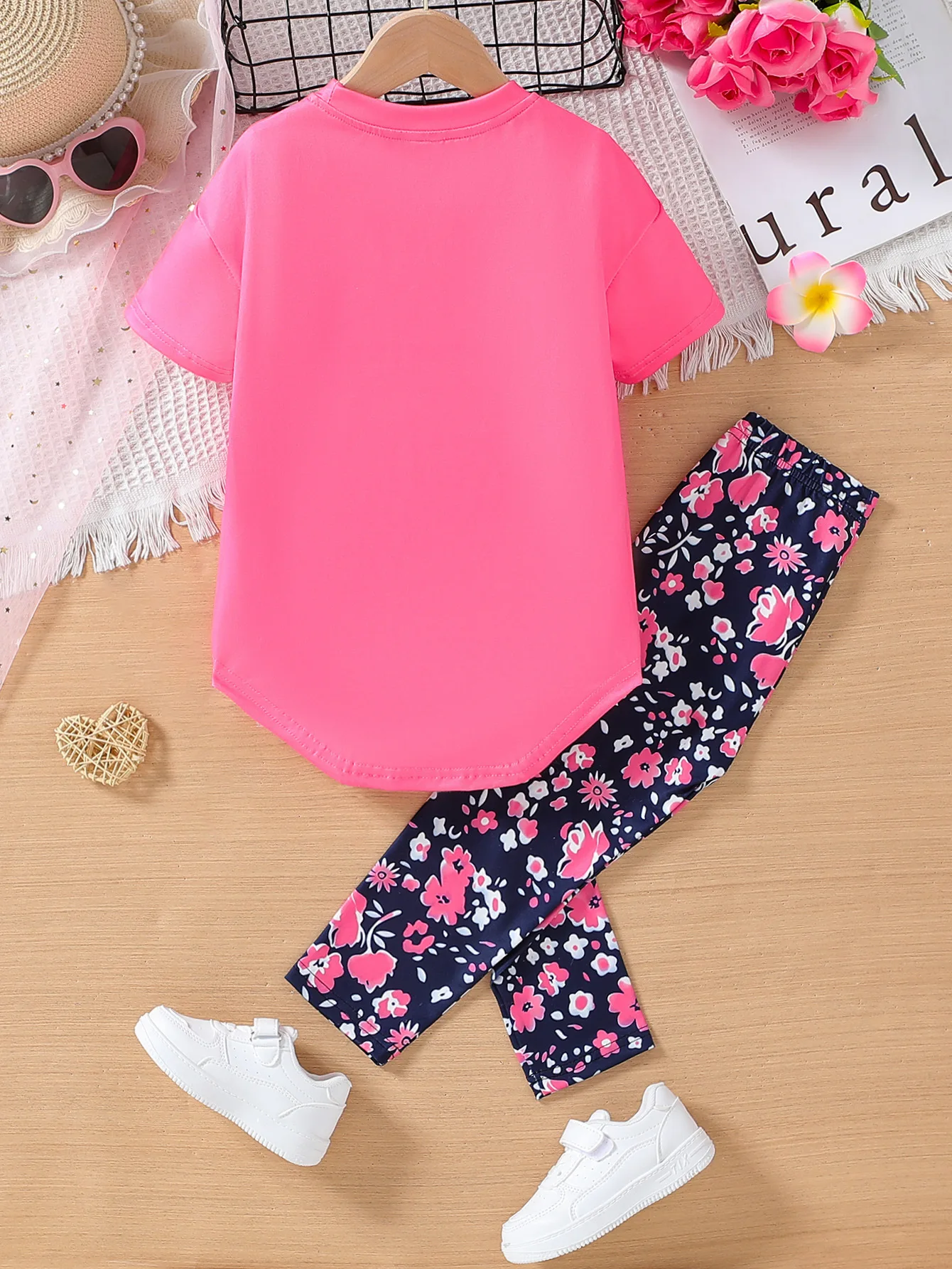 4-7 Years Girls Clothing Set Short Sleeve
