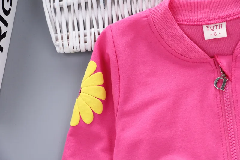 Baby Girl Cotton Sport Suit Flowers Hoodies Jacket Baby Girl Cotton Sport Suit Flowers Hoodies Jacket