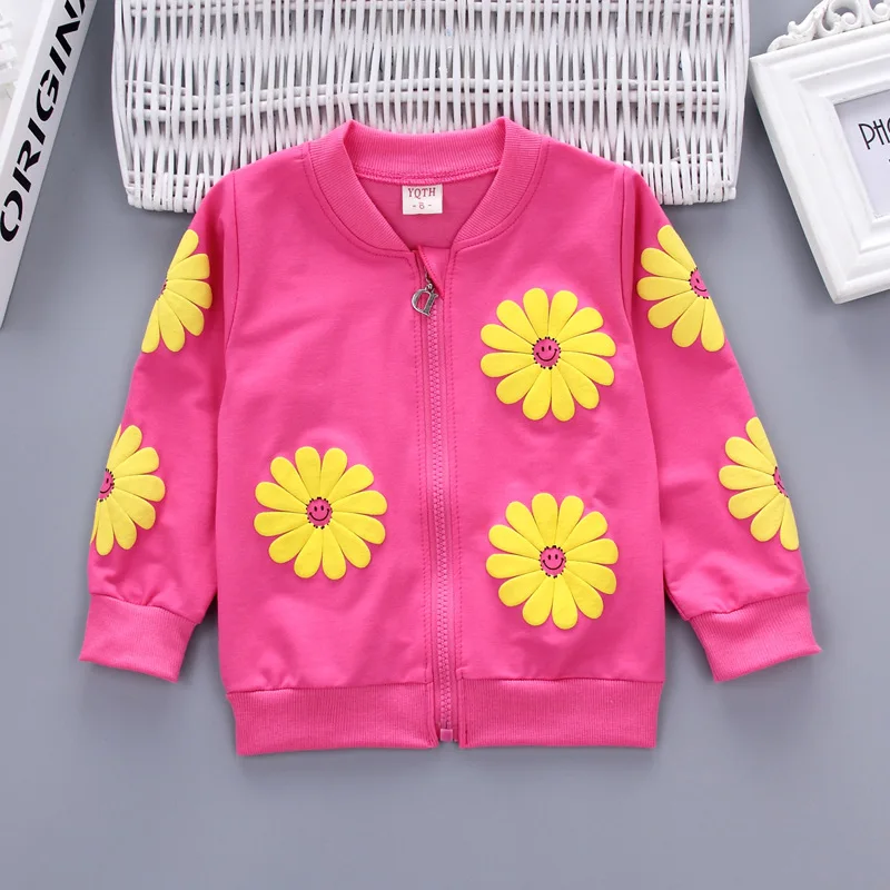 Baby Girl Cotton Sport Suit Flowers Hoodies Jacket Baby Girl Cotton Sport Suit Flowers Hoodies Jacket
