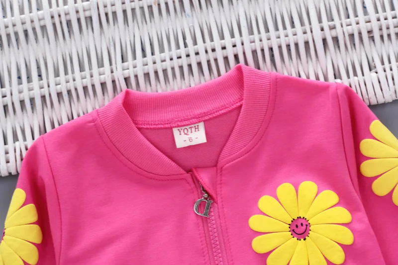 Baby Girl Cotton Sport Suit Flowers Hoodies Jacket Baby Girl Cotton Sport Suit Flowers Hoodies Jacket