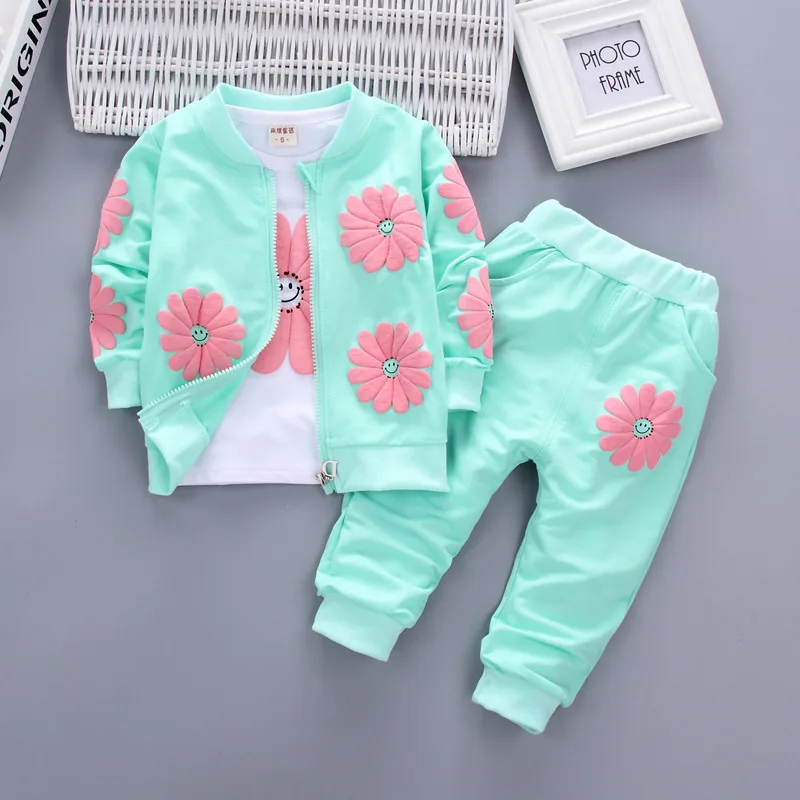 Baby Girl Cotton Sport Suit Flowers Hoodies Jacket Baby Girl Cotton Sport Suit Flowers Hoodies Jacket