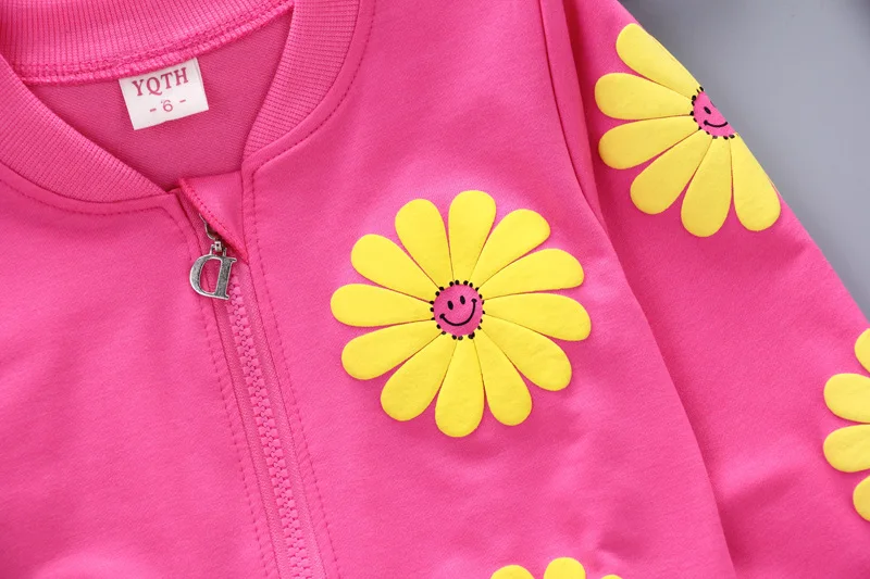 Baby Girl Cotton Sport Suit Flowers Hoodies Jacket Baby Girl Cotton Sport Suit Flowers Hoodies Jacket