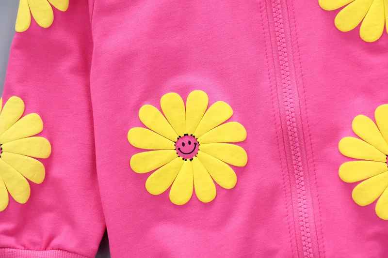 Baby Girl Cotton Sport Suit Flowers Hoodies Jacket Baby Girl Cotton Sport Suit Flowers Hoodies Jacket